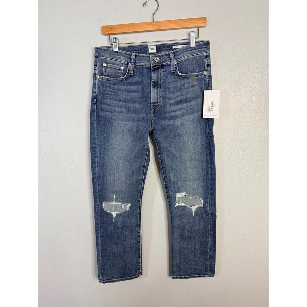 Edwin Elin Crop Straight Leg Distressed Jeans Size‎ 30 NWT